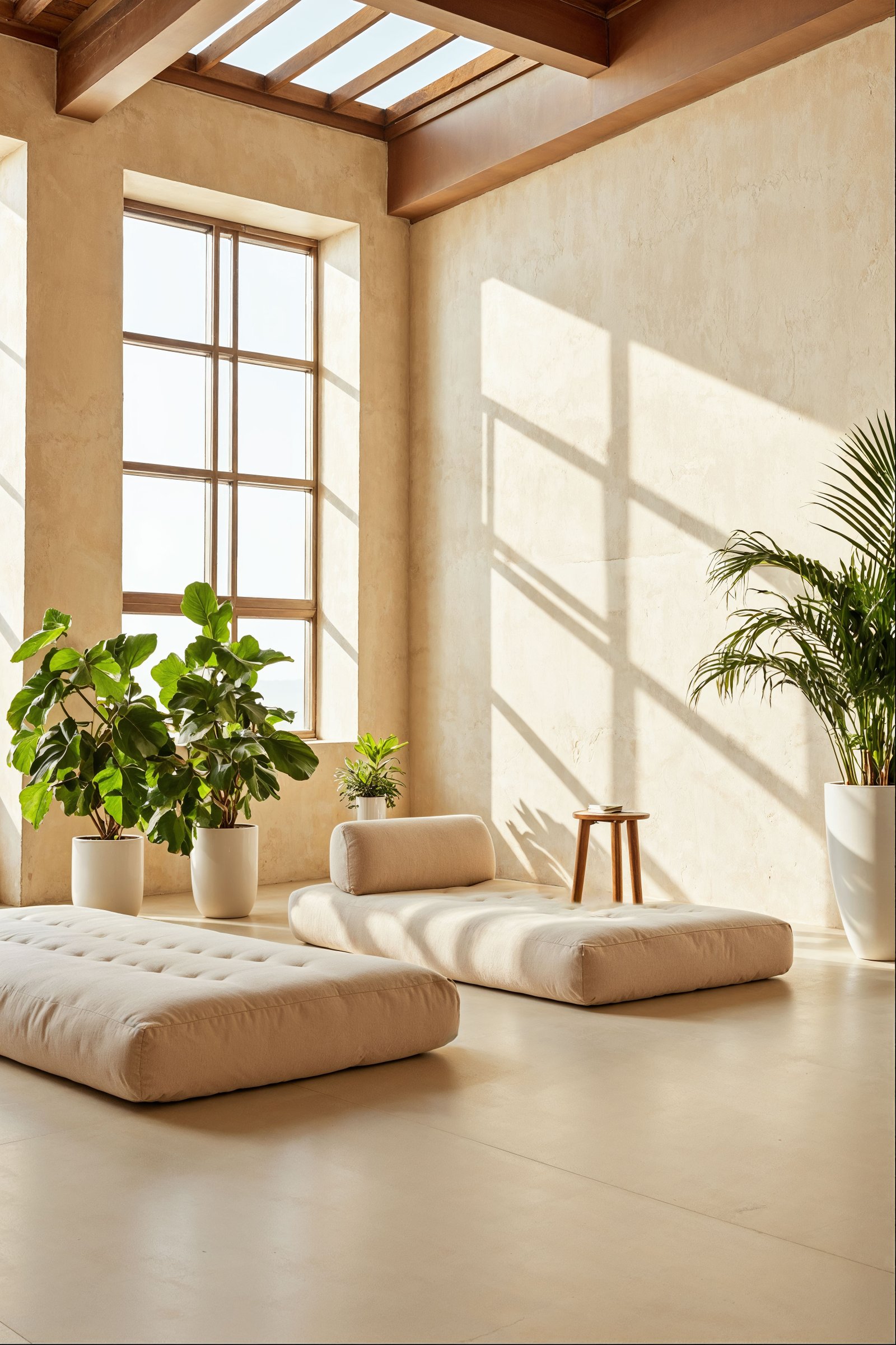 Bright, freshly cleaned room with sunlight